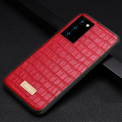 Защитный чехол SULADA Crocodile Style для Samsung Galaxy Note 20 (N980) - Red