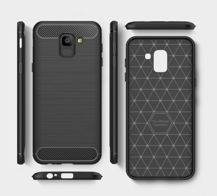 Защитный чехол UniCase Carbon для Samsung Galaxy J6 2018 (J600) - Black