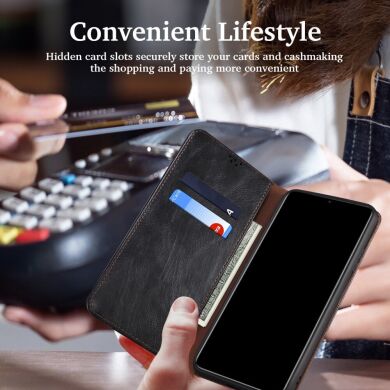 Захисний чохол UniCase Leather Wallet для Samsung Galaxy S22 Ultra - Black