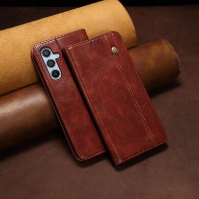 Защитный чехол UniCase Leather Wallet для Samsung Galaxy S25 (S931) - Brown