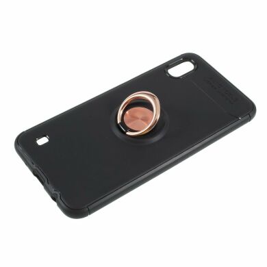 Защитный чехол UniCase Magnetic Ring для Samsung Galaxy A10 (A105) - Black / Rose Gold