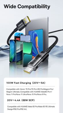 Кабель Baseus Gem USB to Type-C (100W, 1m) P10373002111-00 - Cluster Black