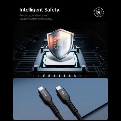 Кабель Spigen EB10010CCA Essential Type-C to Type-C (100W, 1m) ACA11103 - Black