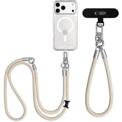 Набор ремешков Tech-Protect C10S Rope Crossbody - Beige / Titanium