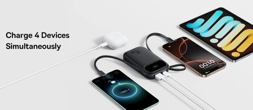 Внешний аккумулятор Baseus EnerFill FC31 45W (20000mAh) + кабель Type-C + Type-C (P10082105123-00) - Black