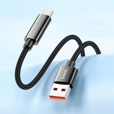 Кабель Hoco U125 Benefit USB to Type-C (5A, 1.2m) - Black