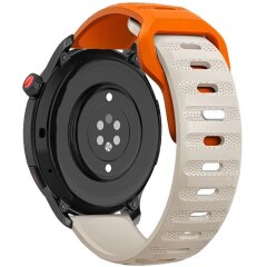 Ремешок Deexe Dot Texture для часов с шириной крепления 20 мм - Orange / Starlight