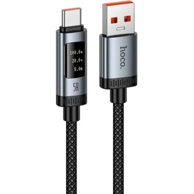 Кабель Hoco U148 USB to Type-C (100W, 5A, 1.2m) - Black