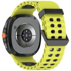 Ремешок Deexe Ocean Strap для Samsung Galaxy Watch 8 (40/44mm) / 8 Classic - Lime / Grey