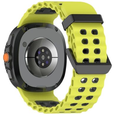 Ремешок Deexe Ocean Strap для Samsung Galaxy Watch 8 (40/44mm) / 8 Classic - Lime / Grey