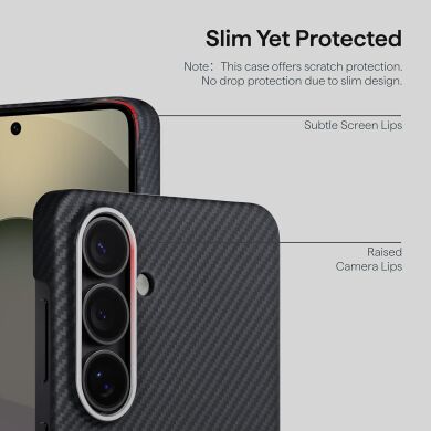 Ультратонкий чохол Pitaka Edge Ultra-Slim Case для Samsung Galaxy S26 (S942) KS2601 - Black / Grey (Twill)