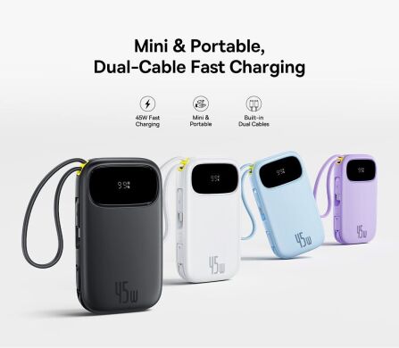 Внешний аккумулятор Baseus EnerFill FC31 45W (20000mAh) + кабель Type-C + Type-C (P10082105123-00) - Black