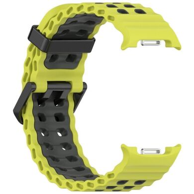 Ремешок Deexe Ocean Strap для Samsung Galaxy Watch 8 (40/44mm) / 8 Classic - Lime / Grey