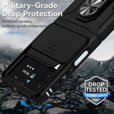 Защитный чехол Deexe Armor Shield (FF) для Samsung Galaxy Flip 4 - Blue