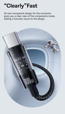 Кабель Baseus Gem USB to Type-C (100W, 1m) P10373002111-00 - Cluster Black