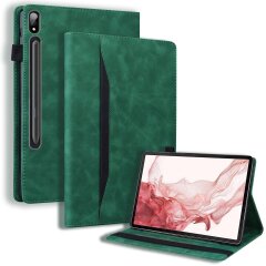 Чохол Deexe Business Style для Samsung Galaxy Tab S9 Ultra (X910/916) - Green