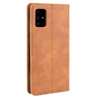 Чехол Deexe Retro Style для Samsung Galaxy S20 Plus (G985) - Brown