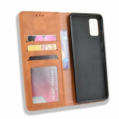 Чехол Deexe Retro Style для Samsung Galaxy S20 Plus (G985) - Brown