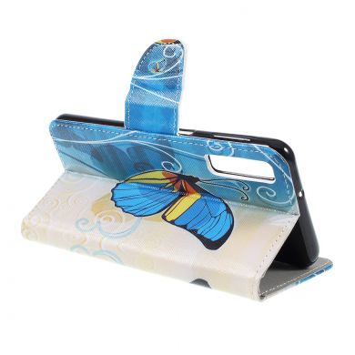 Чехол-книжка Deexe Color Wallet для Samsung Galaxy A7 2018 (A750) - Blue Butterfly