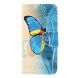 Чехол-книжка Deexe Color Wallet для Samsung Galaxy M10 (M105) - Blue Butterfly. Фото 1 из 5