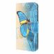 Чехол-книжка Deexe Color Wallet для Samsung Galaxy M10 (M105) - Blue Butterfly. Фото 4 из 5