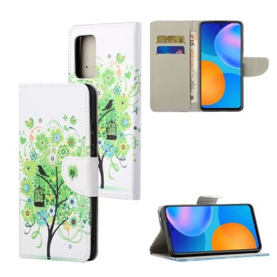 Чехол-книжка Deexe Color Wallet для Samsung Galaxy M52 (M526) - Green Tree