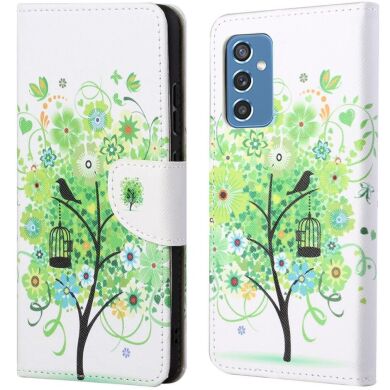 Чехол-книжка Deexe Color Wallet для Samsung Galaxy M52 (M526) - Green Tree