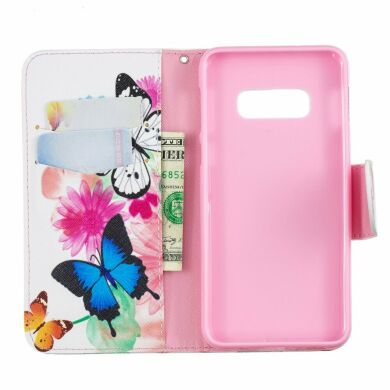 Чохол-книжка Deexe Color Wallet для Samsung Galaxy S10e (G970), Butterflies and Flowers