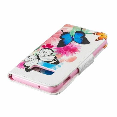 Чохол-книжка Deexe Color Wallet для Samsung Galaxy S10e (G970), Butterflies and Flowers
