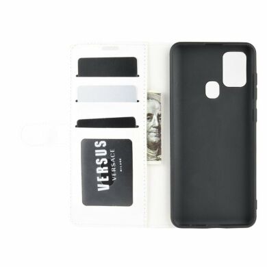 Чехол-книжка Deexe Wallet Style для Samsung Galaxy A21s (A217) - White