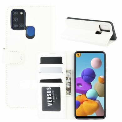 Чехол-книжка Deexe Wallet Style для Samsung Galaxy A21s (A217) - White