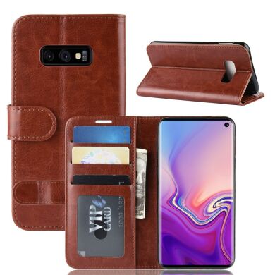 Чехол-книжка Deexe Wallet Style для Samsung Galaxy S10e - Brown