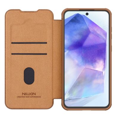 Чехол-книжка NILLKIN Qin Pro для Samsung Galaxy A56 (A566) - Brown