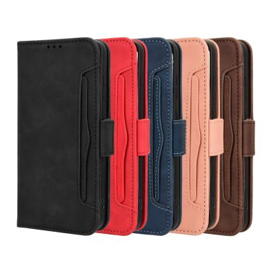 Чехол-книжка с кармашками Deexe Wallet Stand для Samsung Galaxy S26 FE - Blue