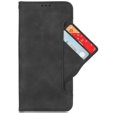 Чехол-книжка с кармашками Deexe Wallet Stand для Samsung Galaxy S26 FE - Black