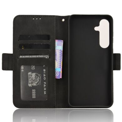 Чехол-книжка с кармашками Deexe Wallet Stand для Samsung Galaxy S26 FE - Black