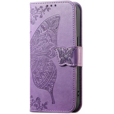 Чохол UniCase Butterfly Pattern для Samsung Galaxy A57 (A576) - Light Purple