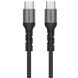 Кабель Sharge Braided Type-C to Type-C (240W, 1.5m) - Black. Фото 1 из 10