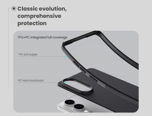 Пластиковый чехол NILLKIN Frosted Shield Pro для Samsung Galaxy S25 Edge (S937) - Black