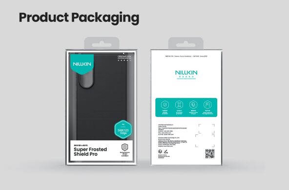 Пластиковый чехол NILLKIN Frosted Shield Pro для Samsung Galaxy S25 Edge (S937) - Black