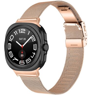 Ремешок Deexe Milanese Bracelet для Samsung Galaxy Watch 8 (40/44mm) / 8 Classic / Ultra (2025) - Rose Gold