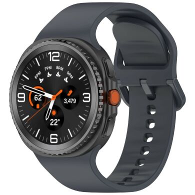 Ремешок Deexe Silicone Band для Samsung Galaxy Watch 8 (40/44mm) / 8 Classic - Dark Grey