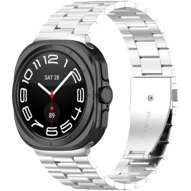 Ремешок Deexe Stainless Steel для Samsung Galaxy Watch Ultra (47mm) - Silver