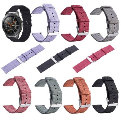 Ремешок UniCase Cloth Texture для Samsung Galaxy Watch 46mm / Watch 3 45mm / Gear S3 - Black