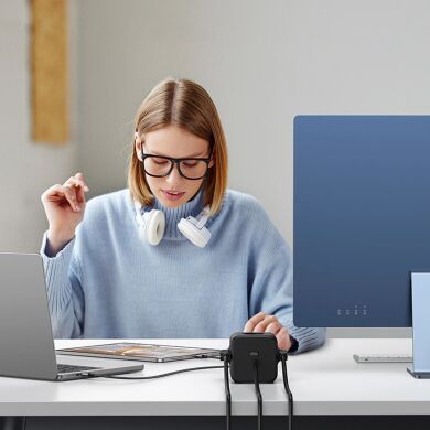 Сетевое зарядное устройство UGREEN CD268 65W (3AC + 2Type-C + 2USB) 60113 - Black