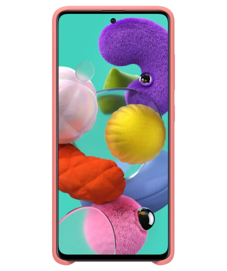Силиконовый чехол Silicone Cover для Samsung Galaxy A51 (А515) EF-PA515TPEGRU - Pink