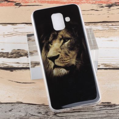 Силиконовый (TPU) чехол Deexe Life Style для Samsung Galaxy A6 2018 (A600) - Desperate Lion