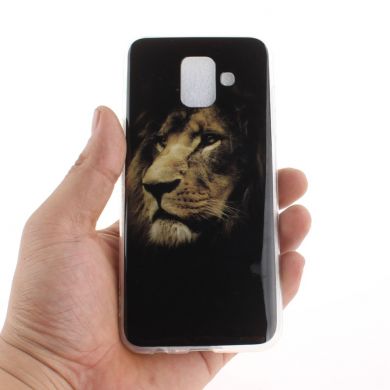 Силиконовый (TPU) чехол Deexe Life Style для Samsung Galaxy A6 2018 (A600) - Desperate Lion