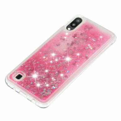 Силіконовий (TPU) чохол Deexe Liquid Glitter для Samsung Galaxy A10 (A105) - Rose