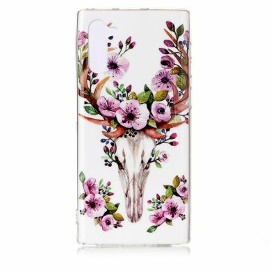 Силіконовий (TPU) чохол Deexe LumiCase для Samsung Galaxy Note 10 (N970) - Flowered Elk